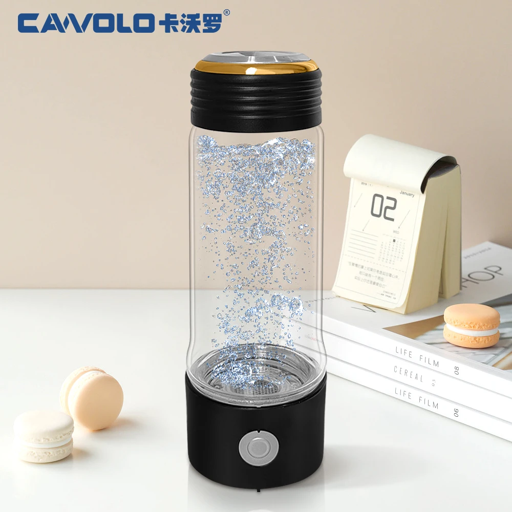 Cawolo 400ml spe pem tech wasserstoff reiche wasser becher tragbare anti oxidative elektrische wasserstoff reiche wasser generator flasche