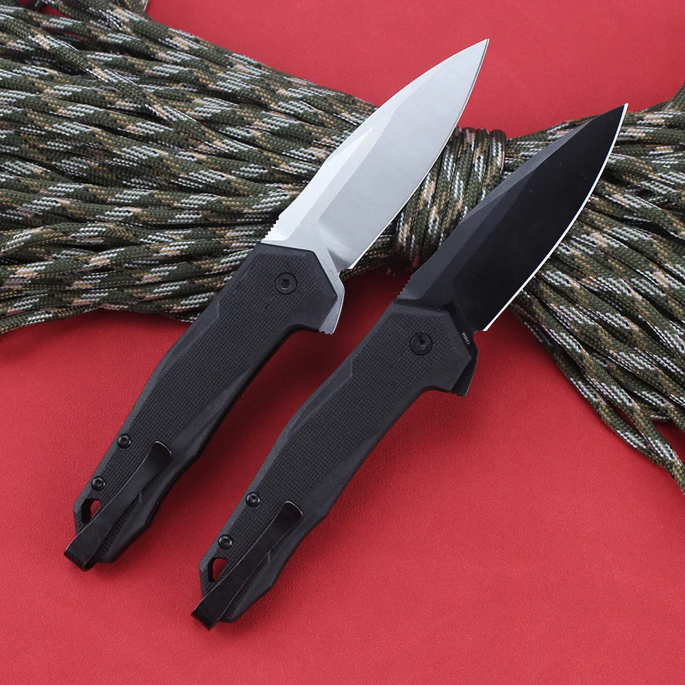 KS 2041 Pocket Folding Knife D2 Steel Blade Nylon Fiber Handle Outdoor EDC Camping Fishing Knives Tactical Survival Tool