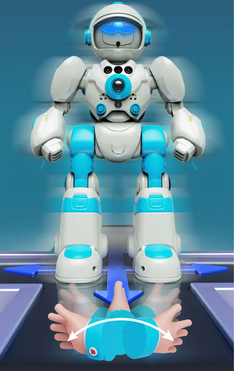 2.4G RCロボット インテリジェントプログラミング ジェスチャーコントロールロボット 音声対話録音 ダンス電動玩具 子供クリスマスプレゼント