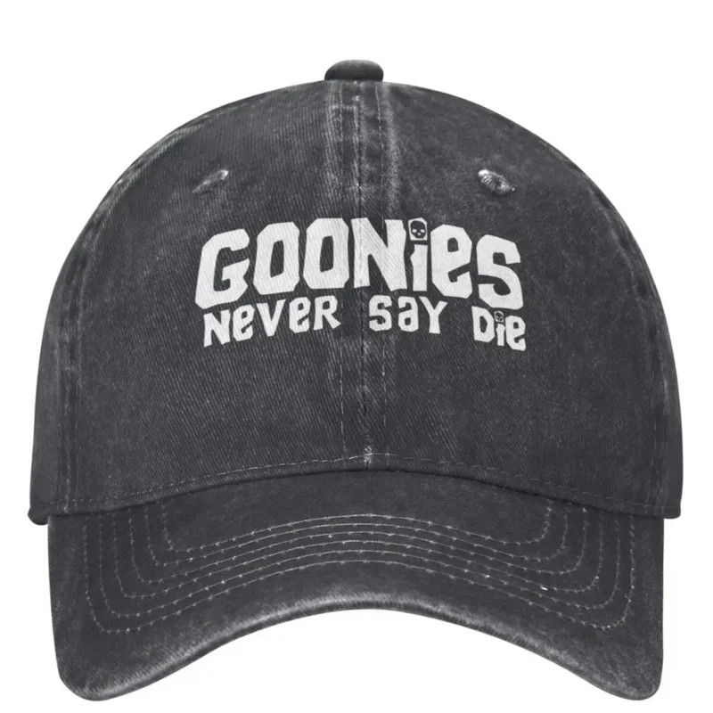 

Y2K Goonies Washed Cap Never Say Die Fashion Trucker Dad Hat Summer Couple Women Tennis Skate Sun Protection Baseball Caps