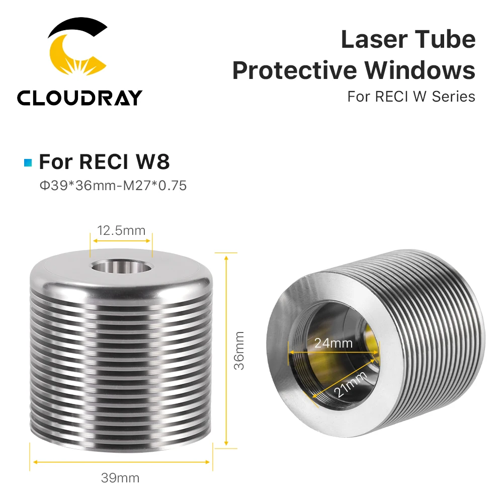 Rura laserowa Cloudray Co2 okna ochronne RECI z serii T laserowe akcesoria ochronne do serii RECI rura laserowa — zdjęcie 7
