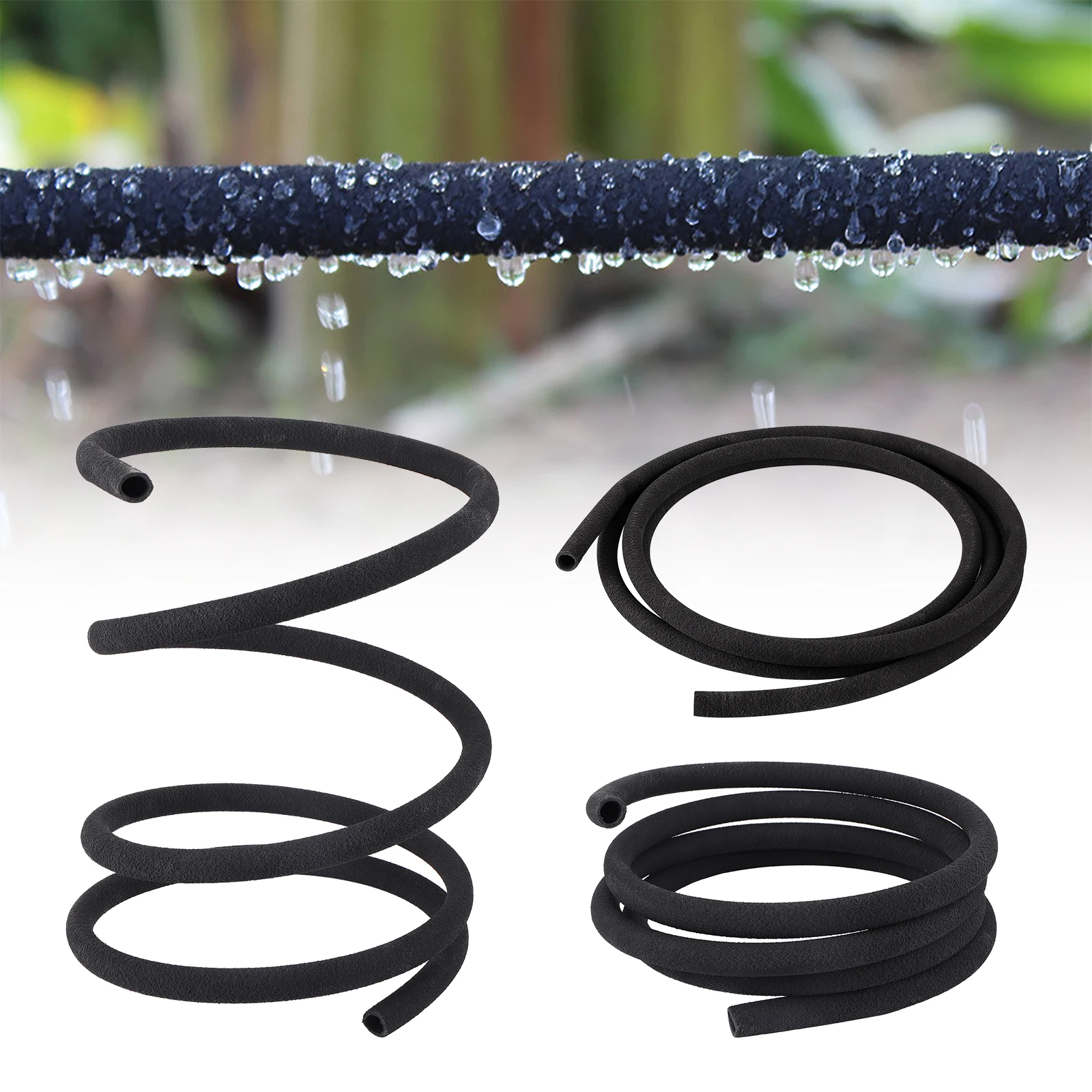 1/10m Porous Soaker Hose Micro-Drip Irrigation 4/8mm 12/16mm Leaking Tube Anti-aging Permeable Pipe Garden Lawn Watering Hose