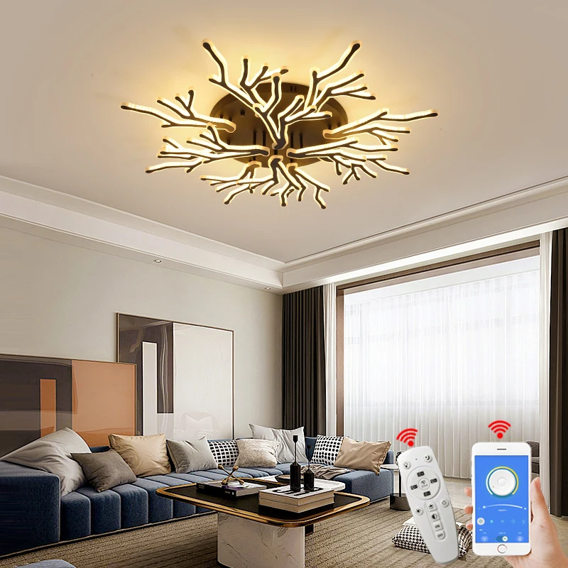 White/Black Modern Led Chandelier For Living room decoration Bedroom Fixtures lampara techo AC110-240V Modern Chandelier lights