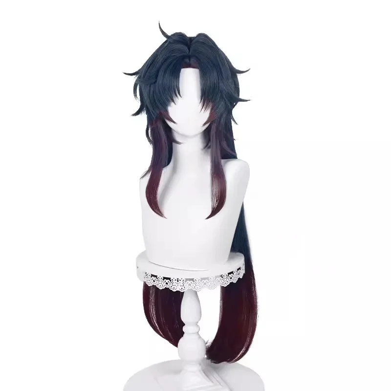 Game Honkai: Star Rail Blade Cosplay Wig Gradient Dark Red Long Hair Heat Resistant Synthetic Halloween Party Accessories Props