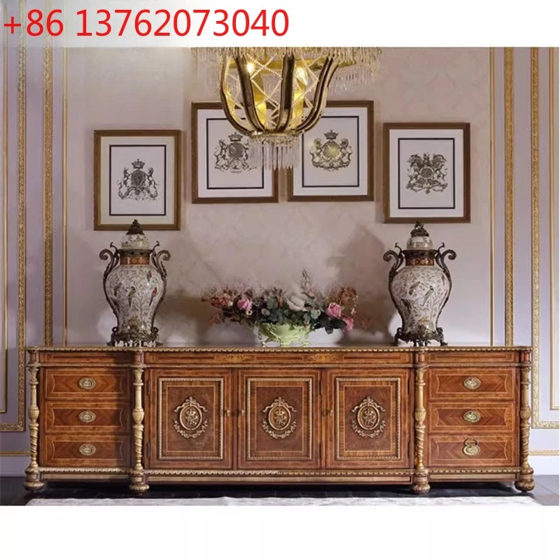 

European furniture neoclassical series large apartment living room TV locker