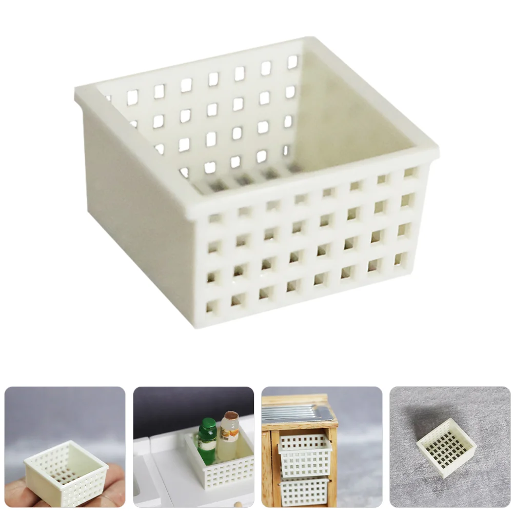 

4 Pcs Dollhouse Basket Small Hamper Fruit Miniature Milk Crate Baskets for Crafts Micro Scene