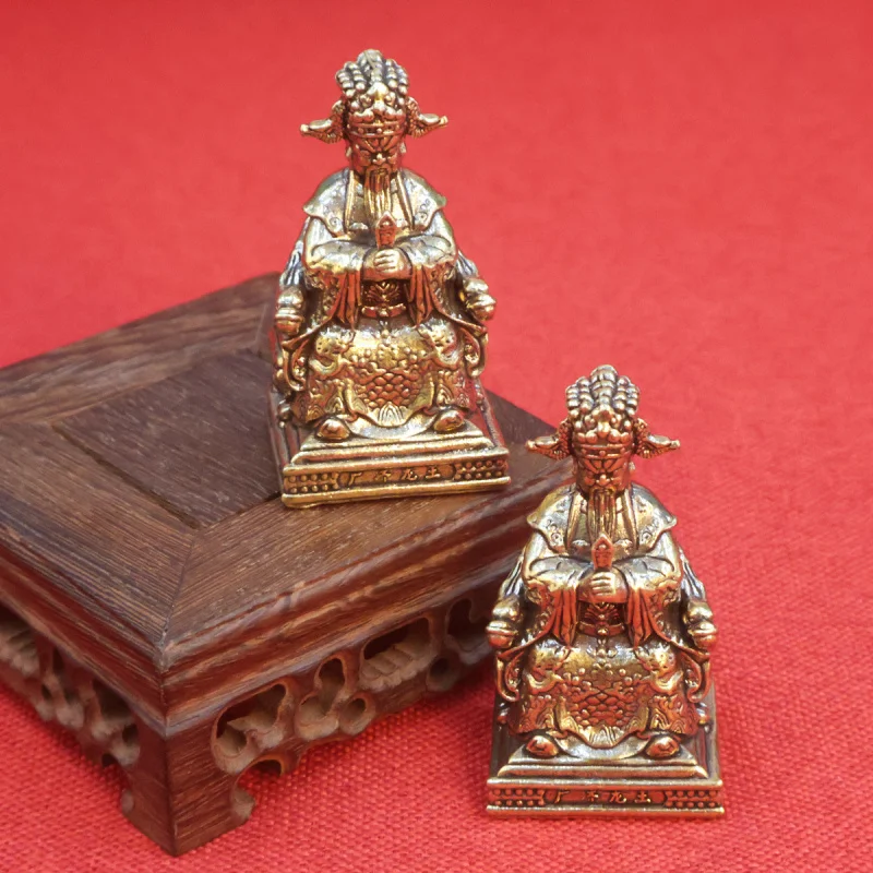 

Латунные шорты Wutai Mountain Guangji King God of Wealth Статуя Будды Поклонение в гостиной Пять драконов Ki