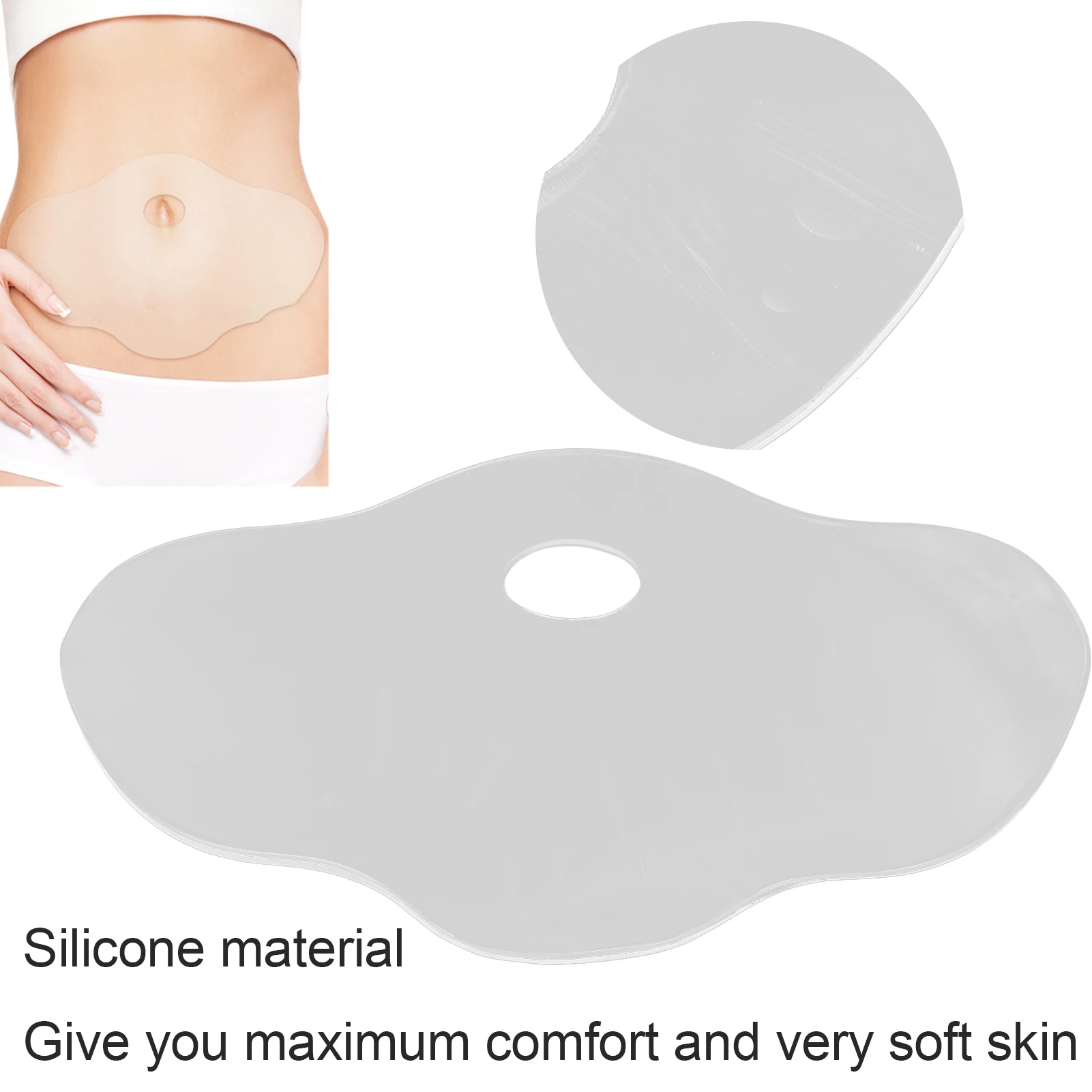 Silicone Belly Stickers Anti Wrinkle Reusable Transparent Anti Microgroove Removal Abdomen Sticker Skin Care Silica Gel Patch