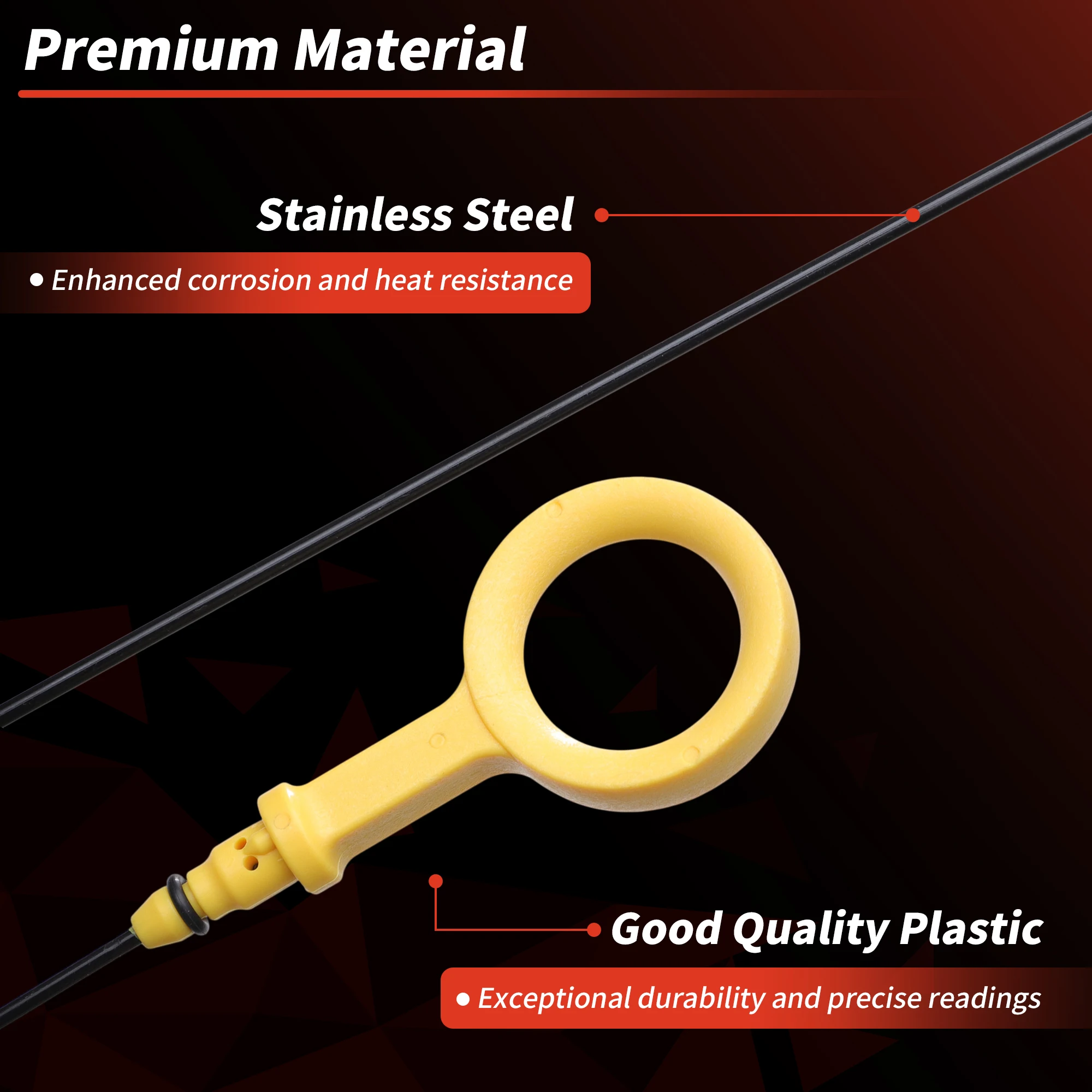 UXCELL مقياس الزيت مستوى الزيت Dip Stick No.059115611AA لأودي Q7 2007-2016 أصفر 1 قطعة #4