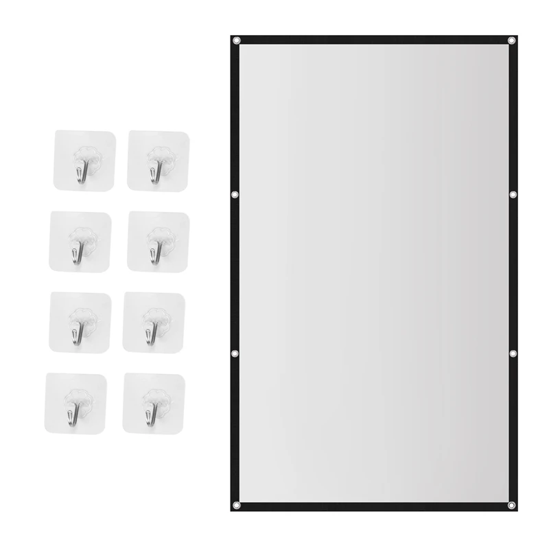 Projector Screen For Home Theater HD White Foldable Anti-Crease