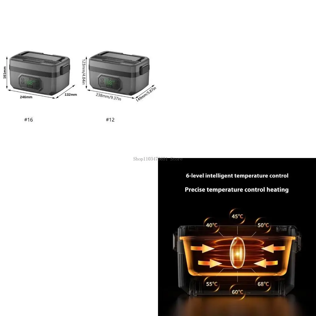 

Портативный электрический ланч -контейнер 8 Таймер Установка пищевой обогрева