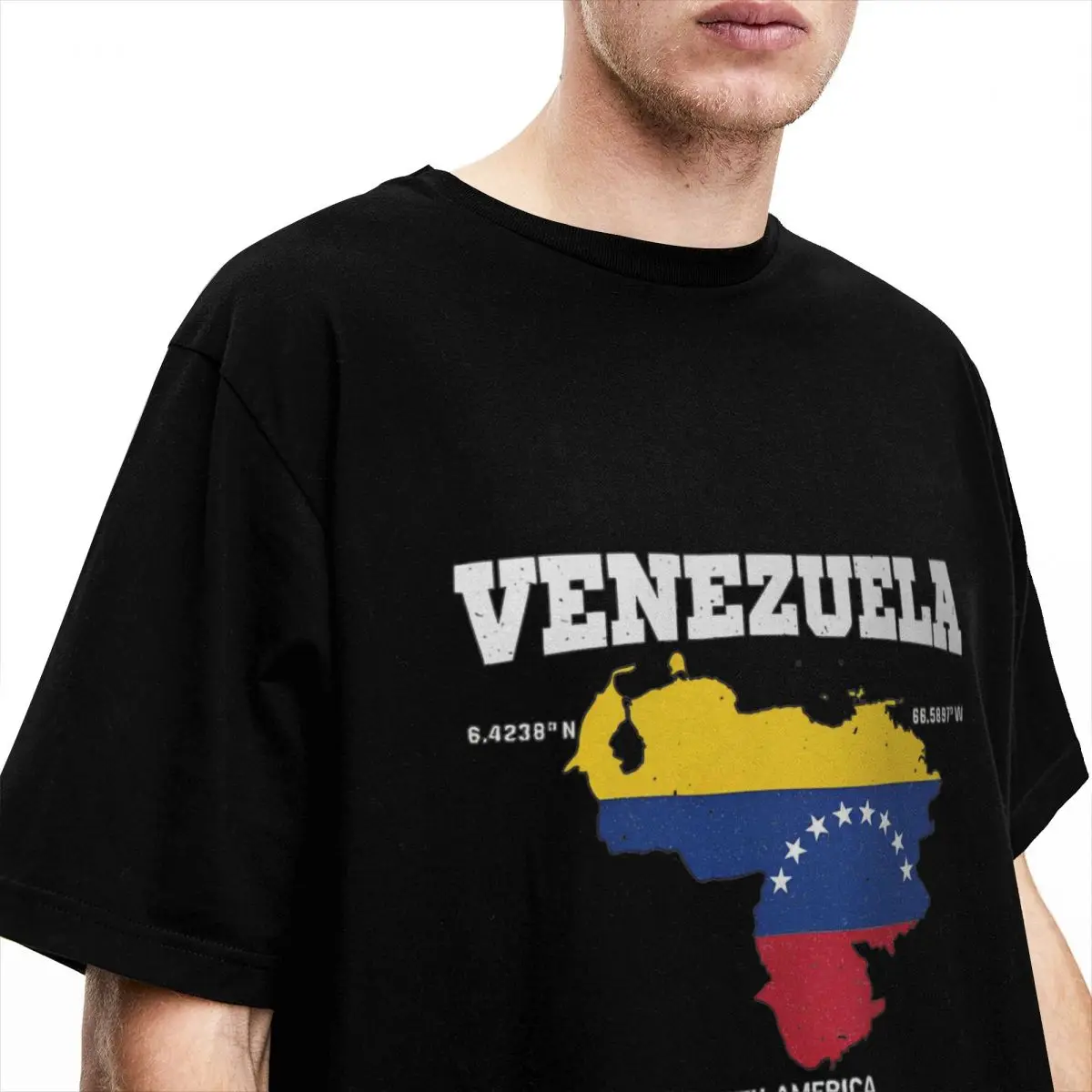 Venezuela Flag T-Shirt map Trendy Cool T-Shirts Short Sleeve Vintage Tshirt Summer 100% Cotton O-Neck Plus Size 5XL Top Tees