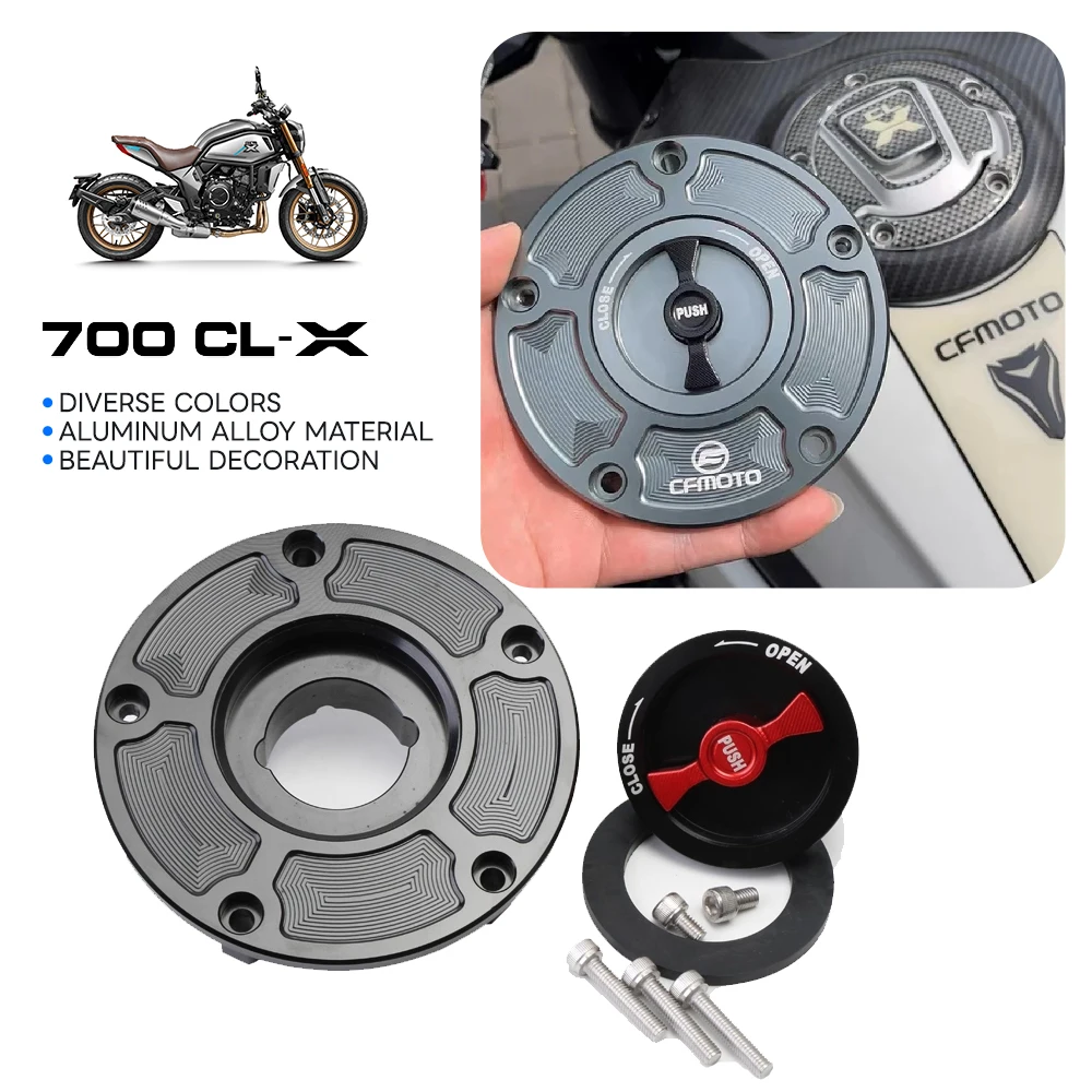 

Для CFMOTO 700CLX крышка бензобака модифицированный алюминиевый сплав быстросъемная крышка бака мотоциклетная быстросъемная крышка