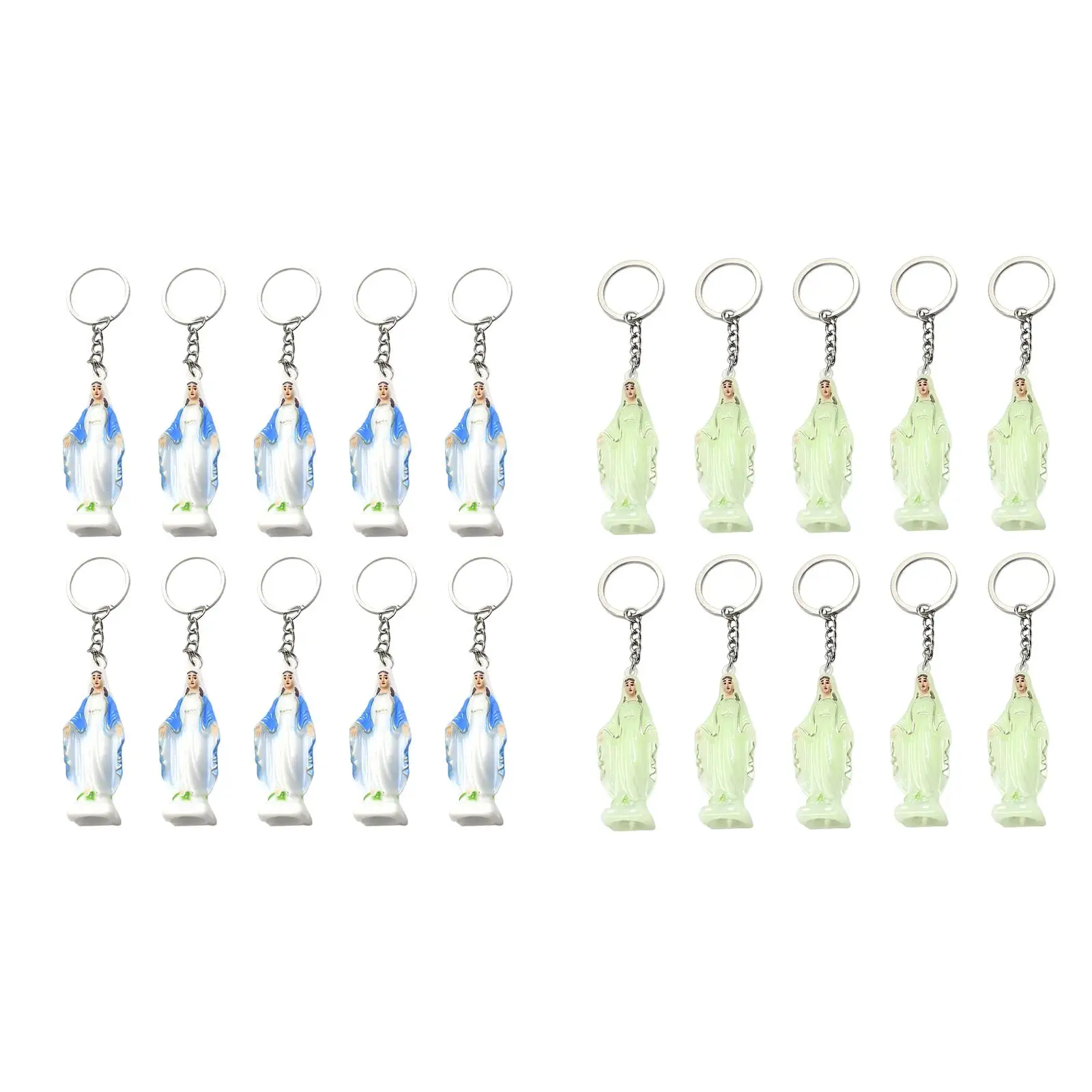 10Pcs Christian Key Holder Catholic Key Rings for Home Religious Family