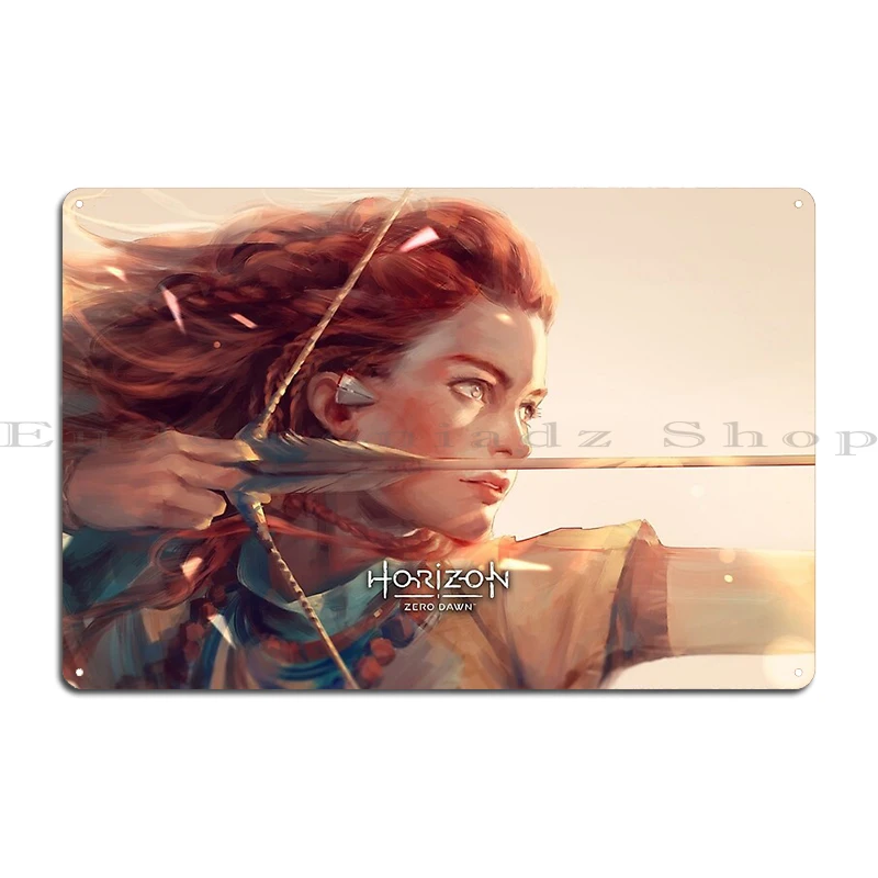 Aloy Horizon Zero Dawn Horizon Forbidden West complete edition Metal Plaque Plates Club Bar Cave Printing Tin Sign Poster