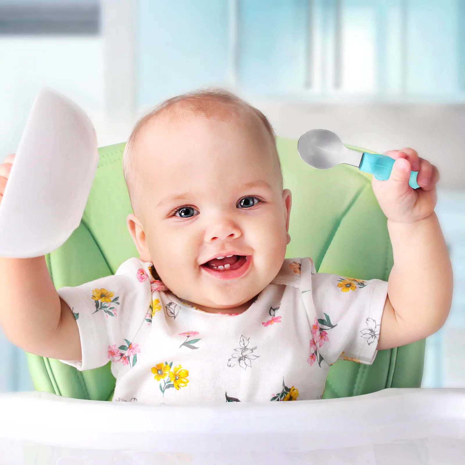 

1Set Baby Tableware Set Premium PP Toddler Spoon Fork Infant Feeding Utensils Anti-Skid Handle Storage Box Baby Dining Training