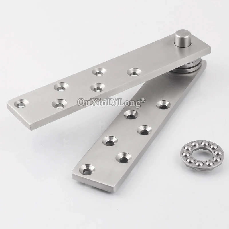 

2PCS Stainless Steel Heavy Door Hinges 360° Rotary Invisible Hidden Swing Door Pivot Hinges Install Up and Down Loading 150KG