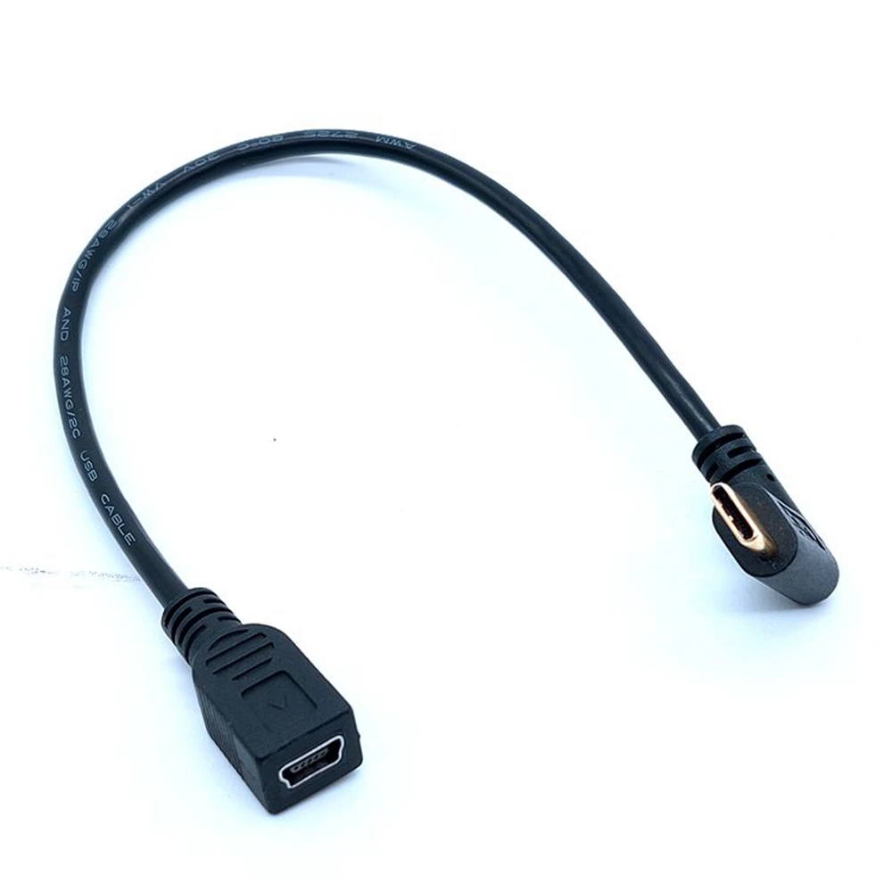 Short Micro USB mini to lightning cable for smartphones to type-c display screen, charging direction from display screen to smar