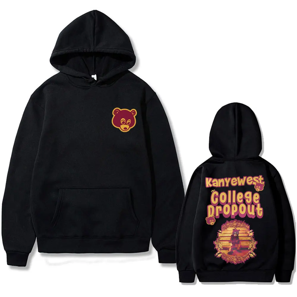

Rapper Kanye West The College Dropout Graphic Hoodie Men Women Hip Hop Vintage Oversized Sweatshirt Male Casual Fashion Hoodies
