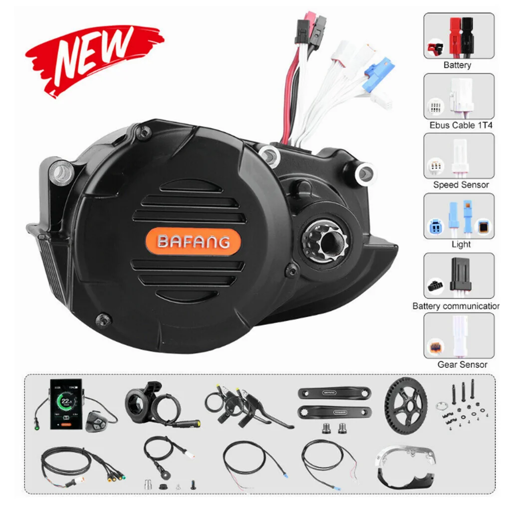 Bafang G510 52V 48V 1000W Mid Drive EBike UART Motor M620 Electric Bike Conversion Kit for Cargo Mountain Bicycle DPC18 Display