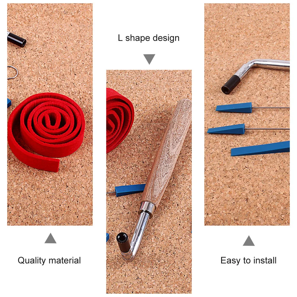 

L-Shaped Piano Tuning Wrench Mute Kit Tools Hammer Strip Temperament Professional Tuner Set For Keyboard Instrument Maintenance