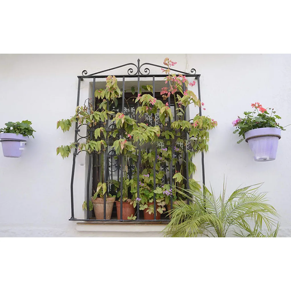 4pieces Wall Mounted Plant Hanger Set With 8 Inch Metal Flower Pot Holder Rings Pack Of 4