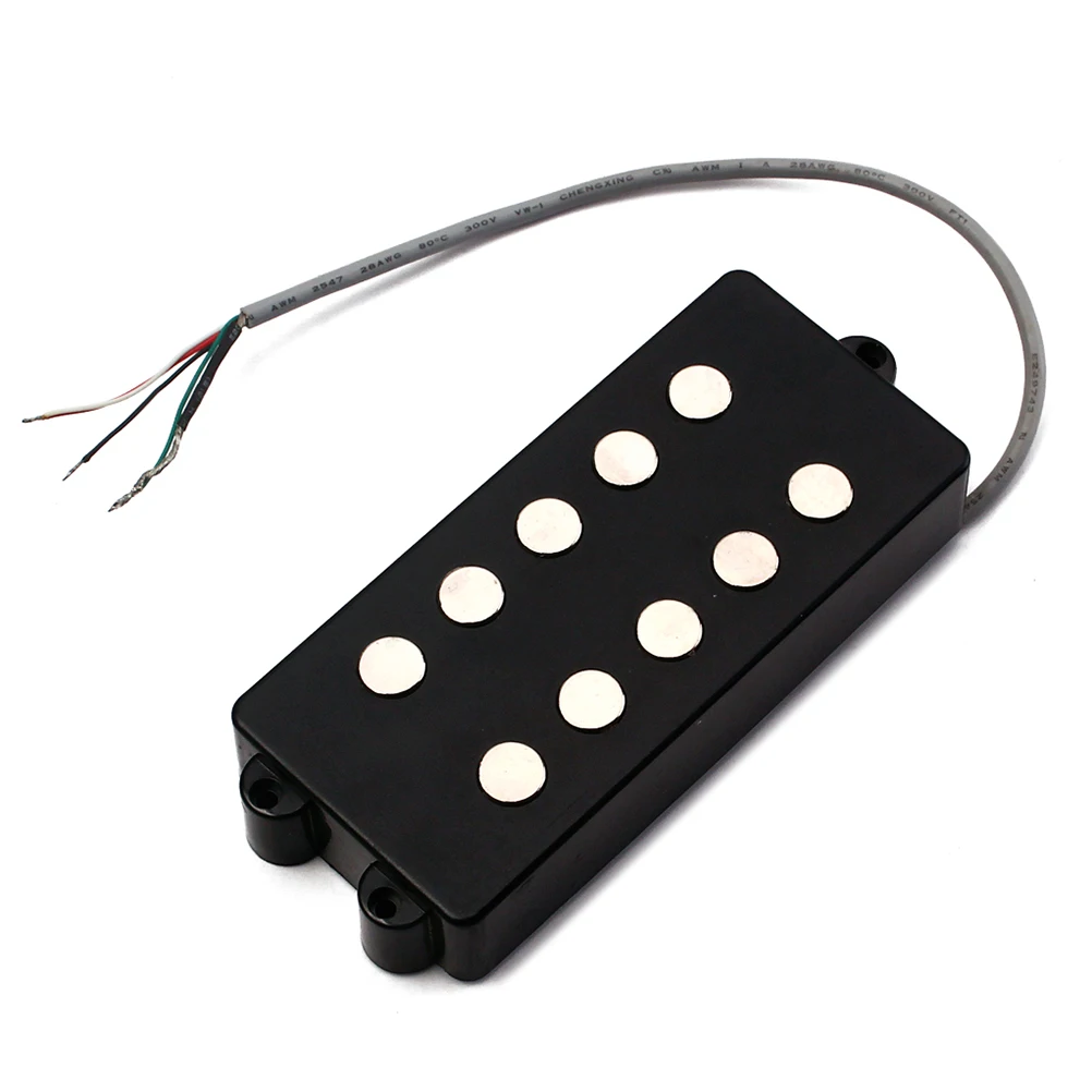 

5 String Bass Pickups Standard Size Open Style Double Coil Metal Bridge Neck Potted Instruments Accessories