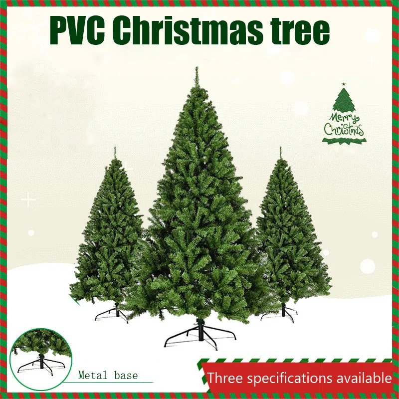 

Newest 1.5/1.8/2.1m Encryption Green PVC Large Christmas Tree Christmas Decoration 2023 New Year Home Party Scene Decoration