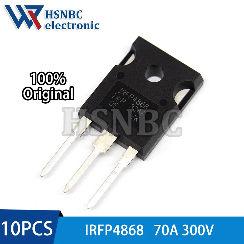 10PCS IRFP4868 IRFP4868PBF TO-247 70A 300V N-Channel Power MOSFET Transistor 100% New Original