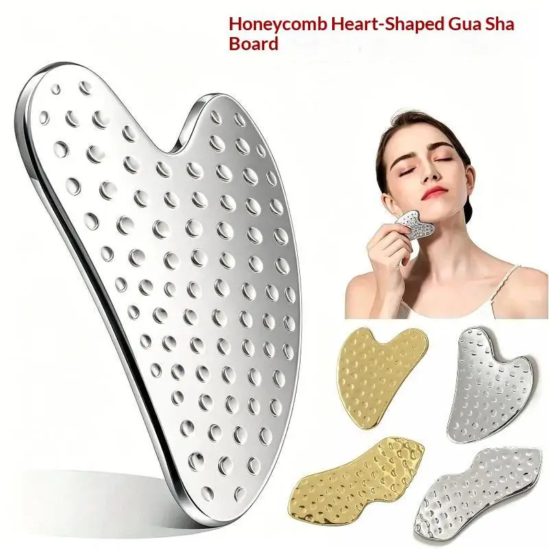 304 Stainless Steel Gua Sha Facial Massage Tools Smooth Sturdy Metal Scraper For Face Body Reduce Puffiness