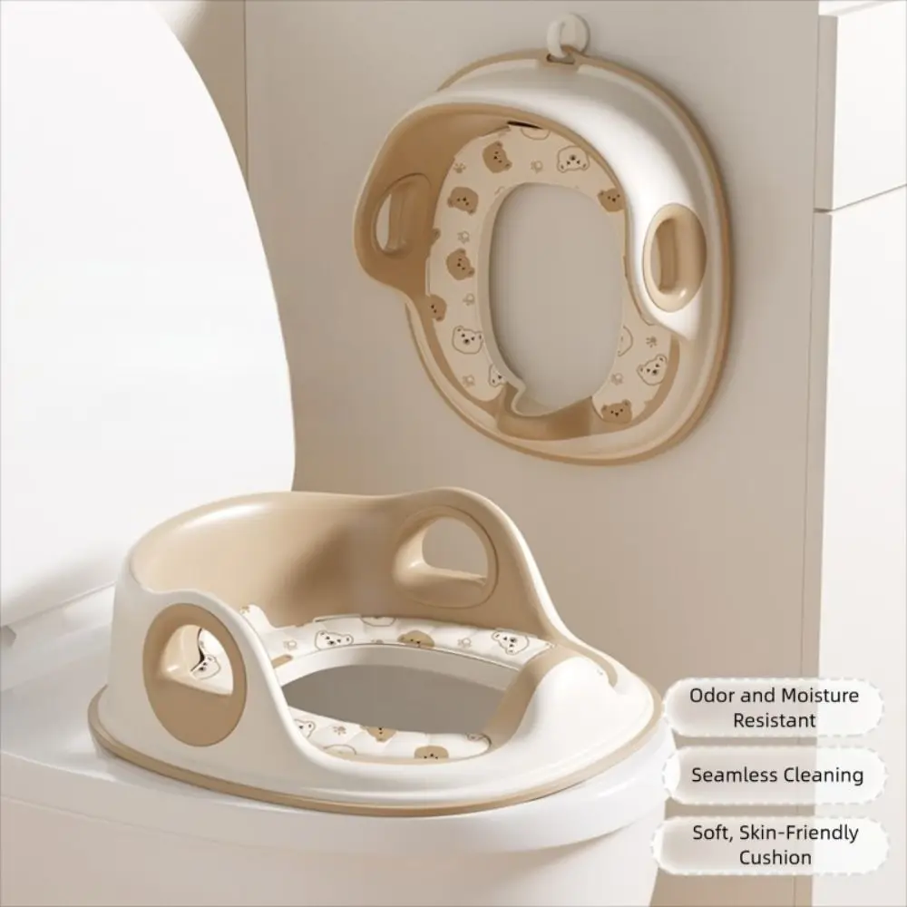 

Cartoon Bear Potty Training Seat with Handle Detachable Toddler Toilet Seat Anti-Slip EVA Potty Cushion for 0-3 Years Old
