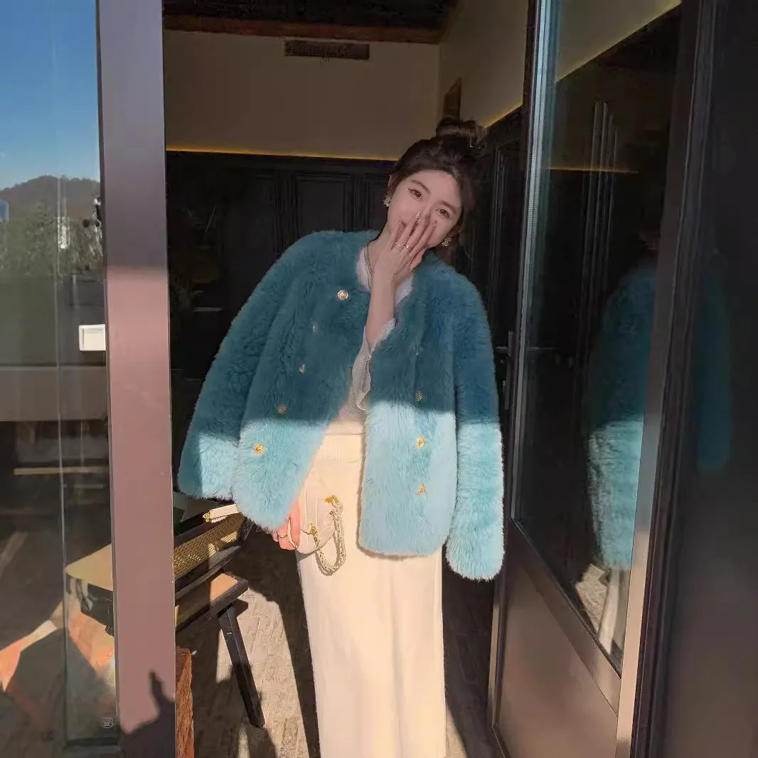 

Sli ort Fem Lamb Fur Jaet Красивая сестра Зима Новый Tocca из овчины и меха Встроенный Young And Fre