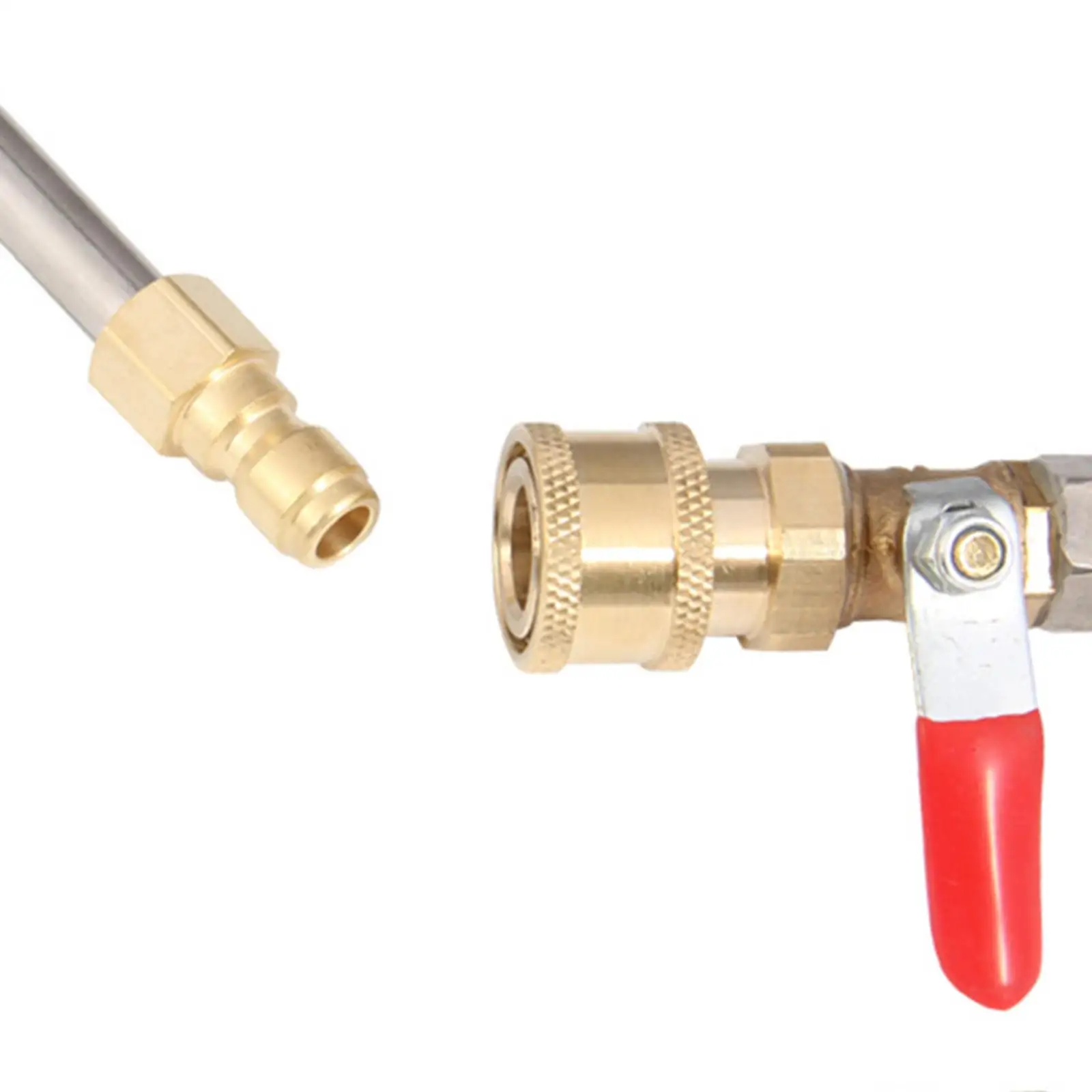 Efficient Pressure Washer Hose Valve Wand Brass Stainless Steel Ball Valve Accessory for Outdoor Wash