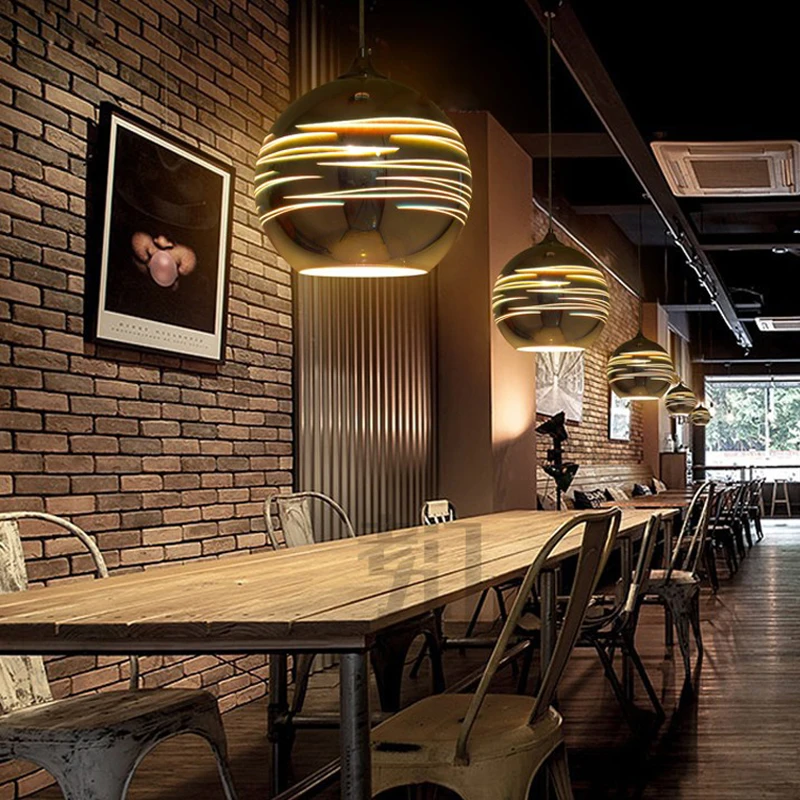 3D Colorful LED Glass Ball Pendant Lamp Novelty Lighting for Bar Restaurant Shopcase Cafe decor Glass Lampshade Hanging lamp