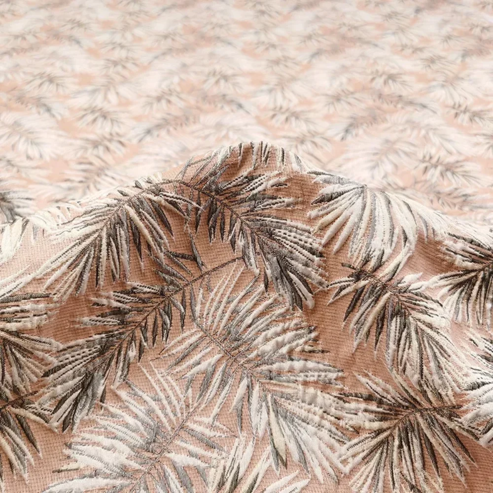 

Жаккардовая ткань для одежды, окрашенная в листьях, ветровка, костюм, парчовая одежда, ткань ручной работы «сделай сам», для шитья во дворе