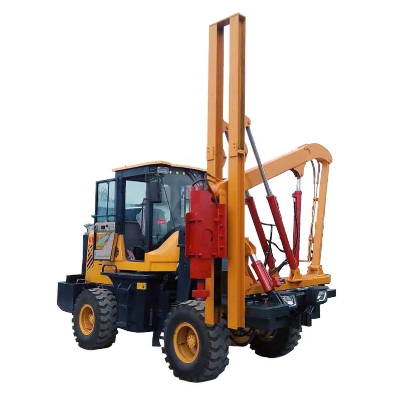 High Efficiency Hydraulic Pile Driver Hammer Crawler Type for Highway Guardrail Piling Construction Works Customized