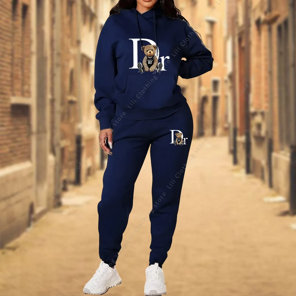 Dames trainingspak Esthetische designerkleding Hoge kwaliteit Hoodies Sweatshirts Joggingbroek 2-delig pak Sportkleding Damesbroeksets