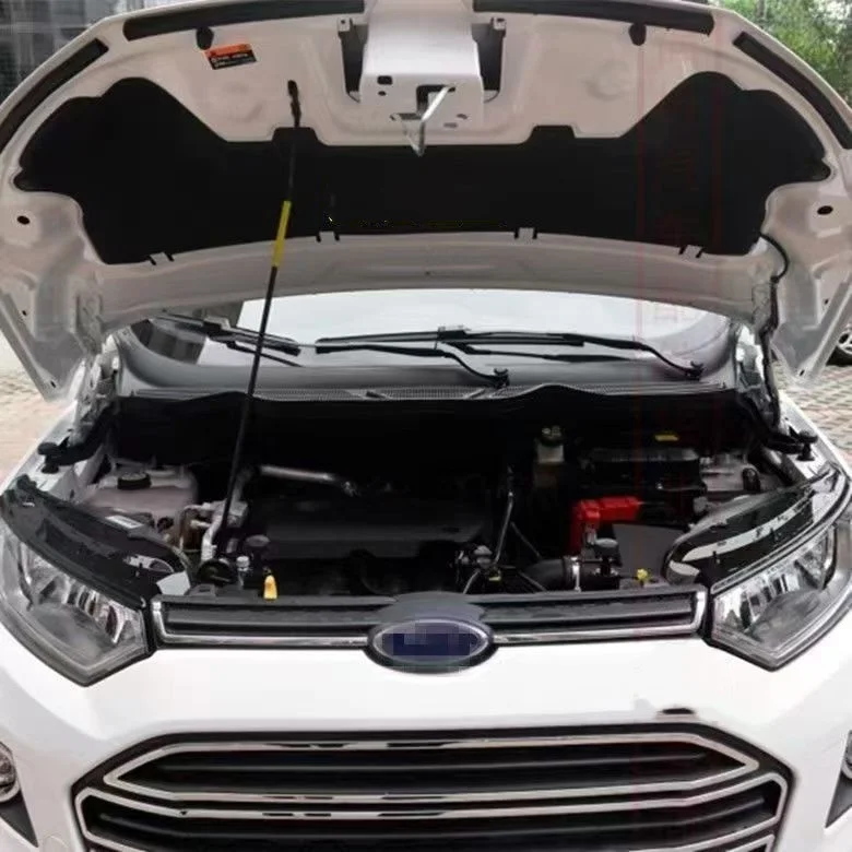 لفورد EcoSport اكسسوارات B515 BK 2014 ~ 2022 غطاء السيارة وسادة الصوت عازلة للصوت غطاء مقاوم للحريق العزل الحراري حصيرة الملحقات