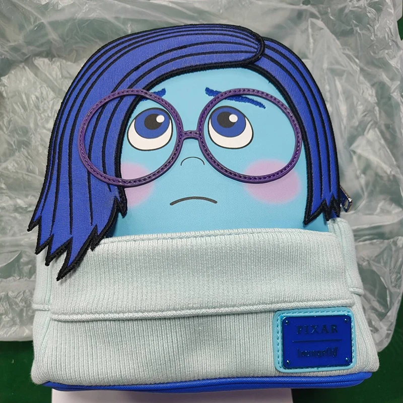 New Hot Loungefly Disney Pixar Inside Out Sadness Cosplay Mini-rucksack Women's Casual Bag Children's Schoolbag Student Gift