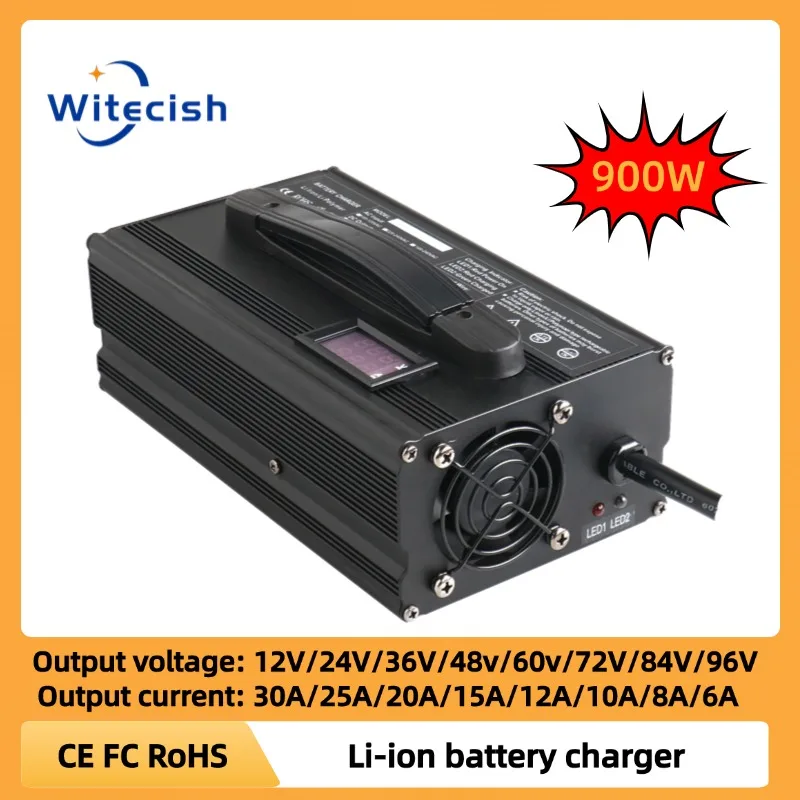 Li-ion charger 12V 24V 36V 48V 60V 72V 84V 96V 30A 25A 20A 12A 10A Li-ion battery quick charger suitable for golf cart forklifts