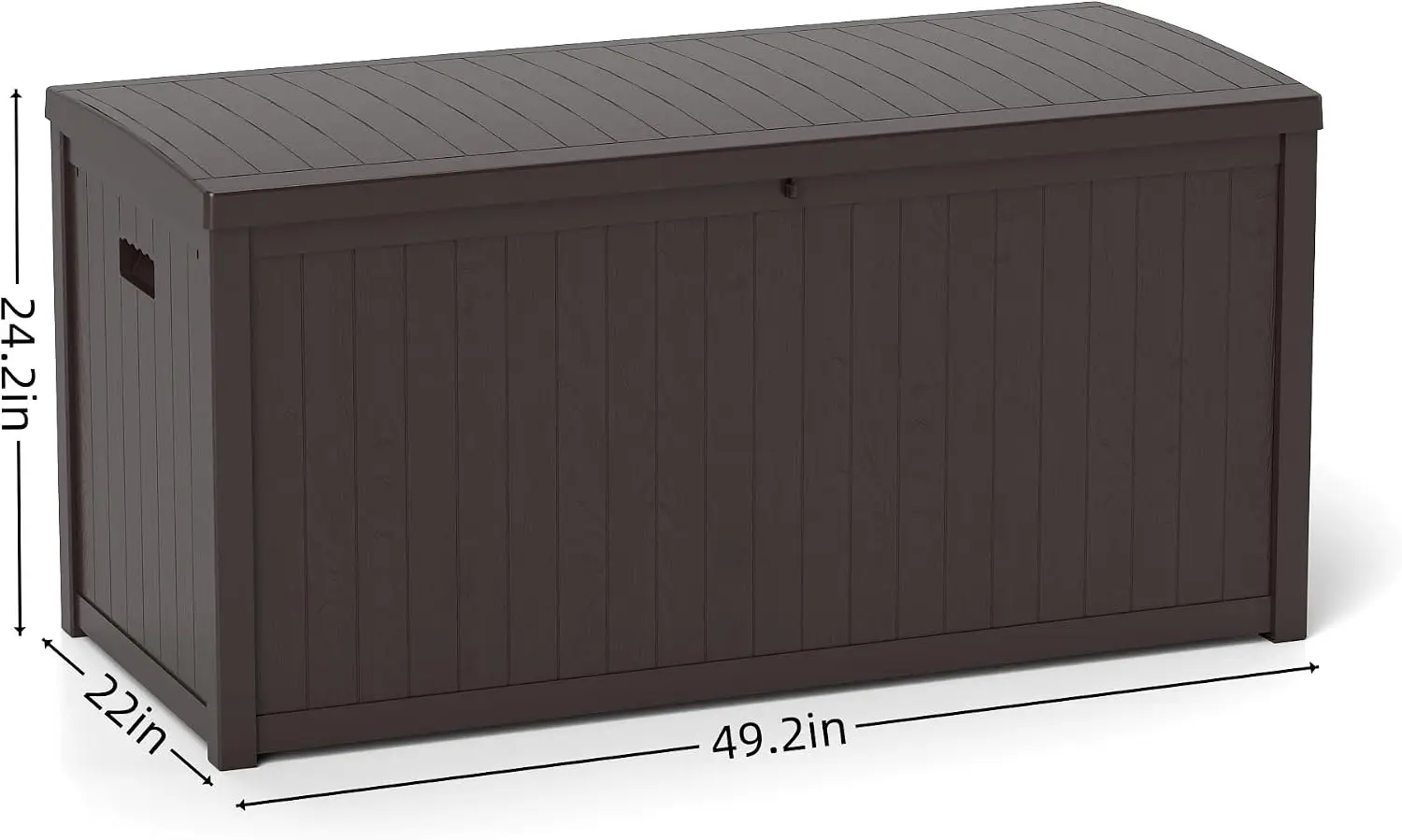 Outdoor Storage Box, 120 Gallon Waterproof Deck Box with Lid Indoor and Outdoor Use, Resin Storage Bin for Package Delivery