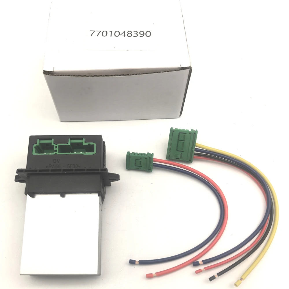 OE: 7701048390 7701207718 6441.L2 سخان السيارة منفاخ المقاوم + موصل/سلك لسيتروين C2 C3 C5 بيجو 406 107 207 607