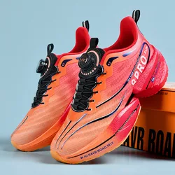 Marathon Carbon Plate Sports Running Shoes Men New Breathable Lightweight Mesh Sport Shoes Women Comfortable Nonskid Sneakers