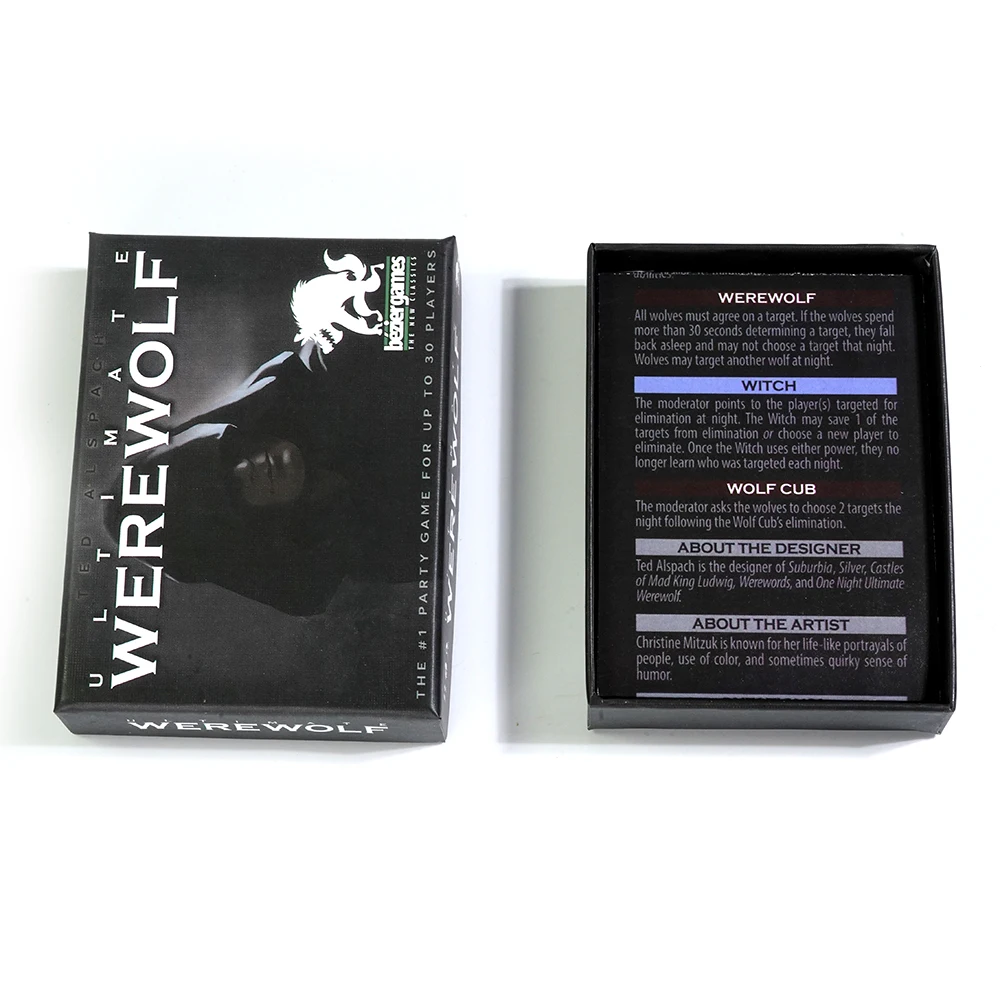 Ultimate Werewolf Revised Edition Card Game 14 Unique Roles On 34 Role Cards Keeps Games Fresh And Engaging Werewolf Party