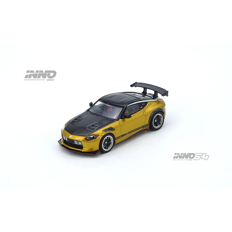 Pré-venda inno 1:64 topo secreto fairlady z rz34 ouro diecast diorama modelo de carro coleção brinquedos em miniatura inno