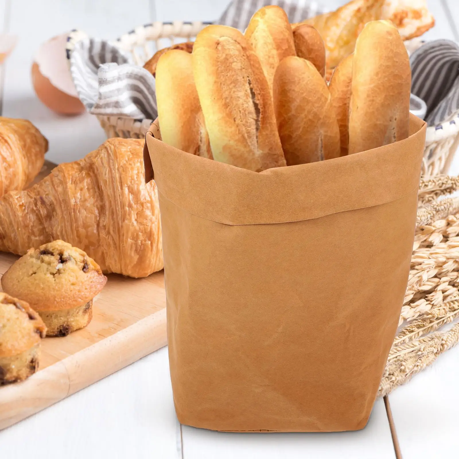 

Washable Fruits Kraft Paper Bag Potato Ricer Reusable vegetable grocery bags multiuse Storage Pouches Eco-friendly shopping bag