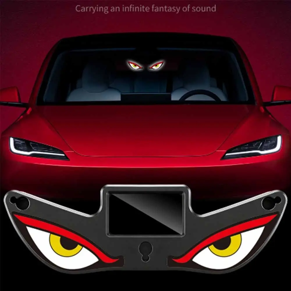 Blinking Moving Eyes Solar Demon Eye Light Suction Cup Mount Suction Cup Installation Anti-Rear-End Light Warning Flashing