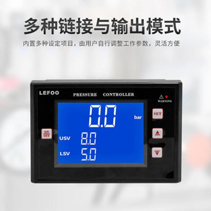 110V/220V Digital Pressure Switch Intelligent Large LCD Display Automatic Controller for Compressor G1/4 External Thread LFDS65