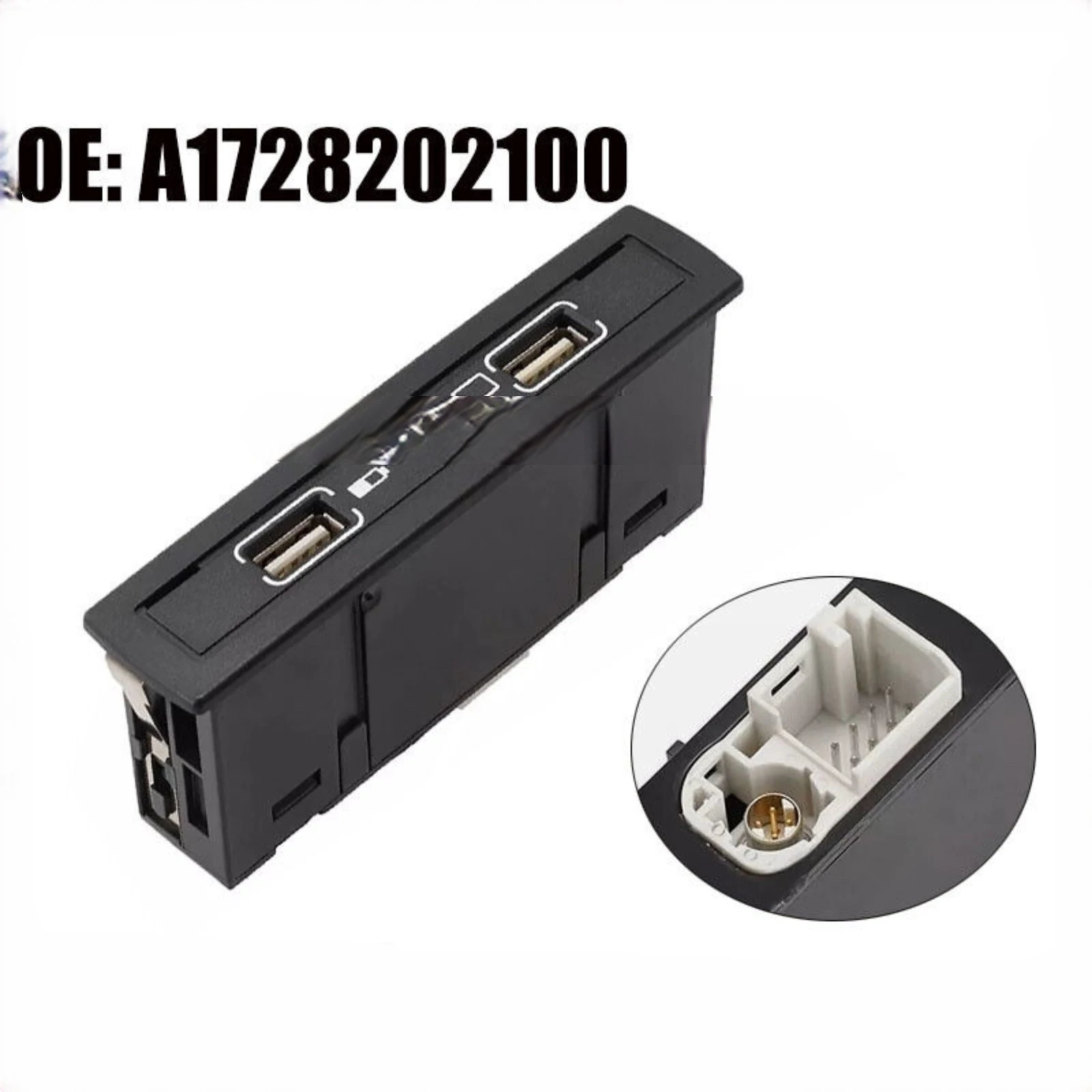 1pc Dashboard USB Socket Replacement For Mercedes-Benz CLS A CLASS GLA CLA GLE OE# A1728202100 Auto Accessories