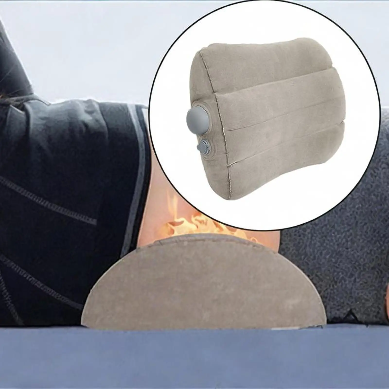 اضغط على وسادة الخصر القابلة للنفخ وسادة السفر للنوم لسرير الطائرة